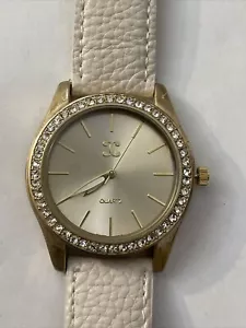 NEU CC Bejeweled Damen roségoldfarben mit silber & weißer Lederuhr! - Bild 1 von 5