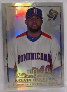2013 TOPPS TRIBUTE KELVIN HERRERA REFRACTOR #24 DOMINICAN REPUBLIC MSK - Picture 1 of 2