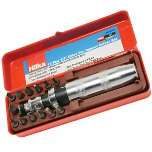 Hilka 11670013 Set di punte per cacciavite a percussione manuale 1/2" Pozi Torx Phillips - Foto 1 di 1