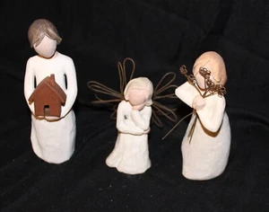 Three Willow Tree Figures - Mi Casa, Friendship, Angel of Patience - Picture 1 of 2