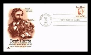 DR JIM STAMPS US COVER BRET HARTE $5 GREAT AMERICANS FDC SCOTT 2196 SEALED