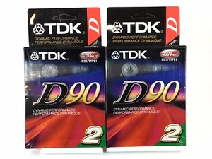 4 Sealed TDK D90 Blank Cassette Tapes Dynamic Performance - Picture 1 of 2