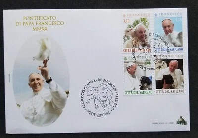 [SJ] Vatican The 8th Year Of The Pontificate Of Pope Francis 2020 (FDC) - Image 1 of 4