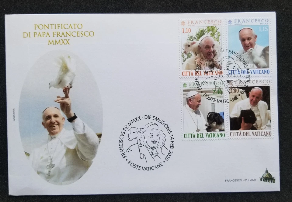 [SJ] Vatican The 8th Year Of The Pontificate Of Pope Francis 2020 (FDC) - Image 1 of 4