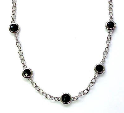 QVC Bronzo Italia Black Onyx Gemstone Station 18" Bronze Necklace - Image 1 of 4