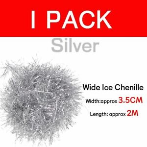 2M*35mm Wide Fly Tying Ice Tinsel Chenille Flash 8Colors Flashabou Floss Strips