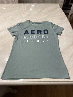 CAMISETA NIÑA AEROPOSTALE AERO E. COAST 1987 TALLA GRANDE VERDE CLARO  Foto 1 de 4