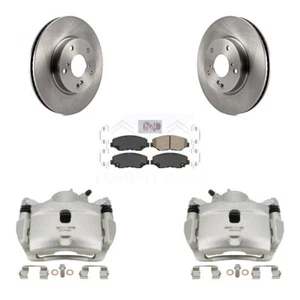 Front Disc Brake Caliper Rotors And Ceramic Pads Kit For Honda Civic KC8-100096N - Picture 1 of 7