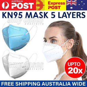 N95 Mask Respirator Industrial Face Masks Disposable Protection 5 Layer MEL - Picture 1 of 14