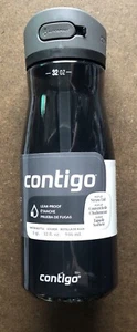 NEW Contigo 32 oz AutoSpout Straw Water Bottle Easy-Clean Lid Black & Grey - Picture 1 of 11