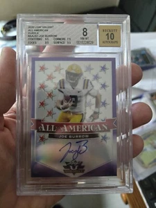2020 Leaf Valiant - All-American Purple #AA-JB1 Joe Burrow /20 (AU, RC) BGS 8/10 - Picture 1 of 3