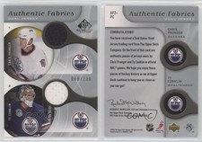 2005 SP Game Used Edition Authentic Fabrics Dual Chris Pronger Ty Conklin HOF