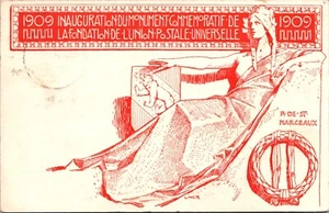 SWITZERLAND 1909 ILLUSTRATED STATIONERY POSTCARD ADDR FREIBURG CANC S. GOTTARDO - Picture 1 of 2