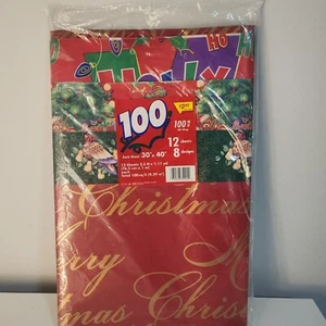 Vtg Cleo Xmas Gift Wrapping Paper 12 Sheets 30x40" 8 Designs 100 Sq Ft. Sealed - Picture 1 of 16