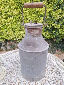 Vintage verzinkt 2 Gallonen wasserführende Milchkanne Garten Pflanzgefäß KOSTENLOSER VERSAND - Bild 1 von 9