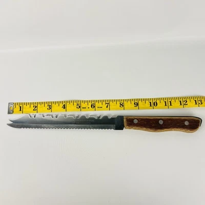 VTG Maxam Chef Fillet Knife 13" Extended Tang Hollow Ground Wood Handle Vintage - Image 1 of 4