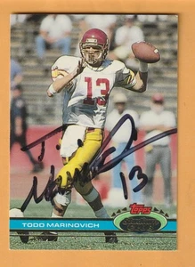 Todd Marinovich USC Trojans AUTO Signed 1991 Stadium Club card - Picture 1 of 2