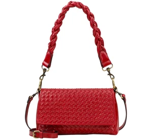 Bolso Bandolera Patricia Nash Madalina Tejido Cuero Rojo Palisandro Nuevo sin Etiquetas - Imagen 1 de 12