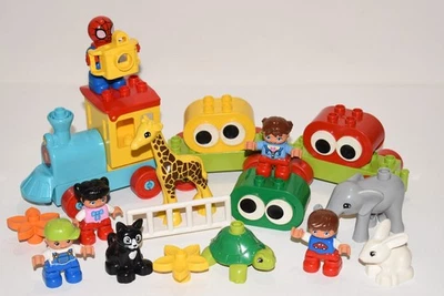 Lego Duplo JIRAFA TORTUGA ELEFANTE CONEJITO GATO TREN Lote Spiderman Niños Minifiguras Foto 1 de 4