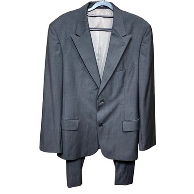 HUGO BOSS Gray Super 120 Wool Two Piece Suit Men's 42R Blazer & Pants Set - Image 1 of 4