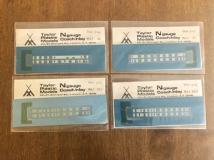 4x Assorted Packs Taylor Plastic Models Coach Inlay Mk1 Blue Grey N Gauge New A - Foto 1 di 6