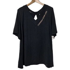 Star Wars Chandrila Star Line Damen Shirt, XL.  Schwarz, V-Ausschnitt, Kurzarm - Bild 1 von 4