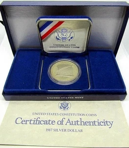 1987 US Constitution Coins 1 oz of 90% silver with OGP/COA - Picture 1 of 1