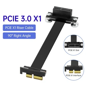 Adaptador de cable de extensión de tarjeta gráfica 10CM PCIE 3.0 1X a 1X negro - Imagen 1 de 10