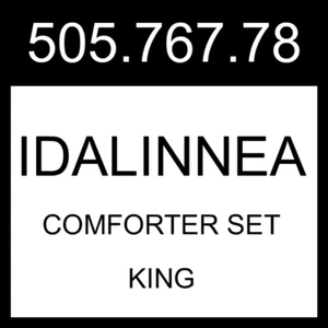 IKEA IDALINNEA Comforter Set White/gray King 505.767.78 - Picture 1 of 1