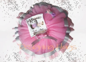 Outfit Birthday Girl Unicorn Personalized Tutu Extra Fluffy W/Tiara HandMade 3ps - Picture 1 of 4