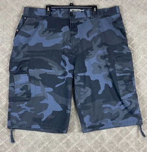 BTL Herren Größe 46 blau Camouflage Cargo Style Shorts tarnfarben - Bild 1 von 10