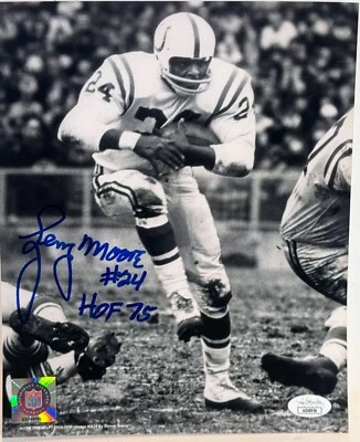Lenny Moore Autographed 8x10 Photograph (JSA COA) - Image 1 of 3