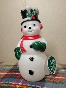 NWT Winter Wonder Lane 11" Christmas Snowman Tabletop Light Up Blow Mold Plastic - Picture 1 of 6