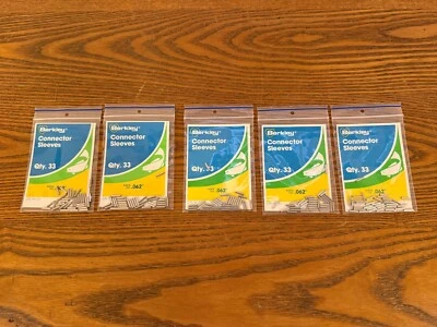 165 manguitos de conector Berkley B3 15-45 lb níquel de prueba - 5 paquetes de 33 unidades Foto 1 de 4
