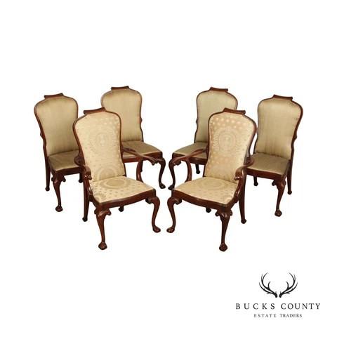 Southwood Chippendale Style Set of Six Mahogany Dining Chairs Cover