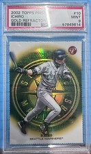 Pop 4 none higher - 2002 Ichiro Gold Refractors RC PSA 9 39/70