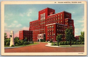 Postal Toledo Ohio años 40 Toledo Hospital Streetview - Imagen 1 de 2