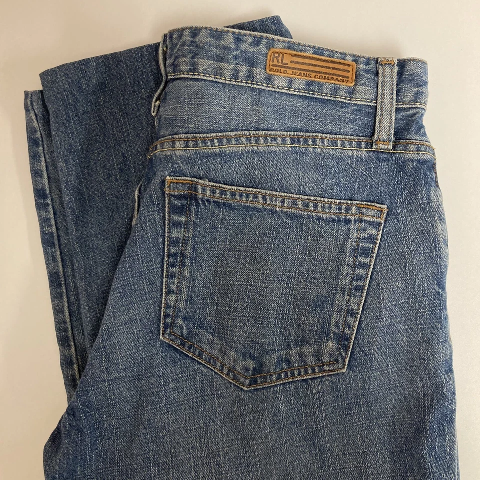 Pantalones de mezclilla Polo Company Ralph Lauren de colección para mujer pantalones de mezclilla de sábado 33x30 dobladillo relajado para mamá Foto 1 de 4
