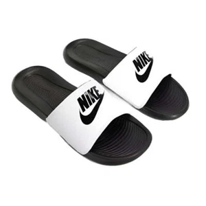 Nike Mens Victori One Slides - White/Black/Black - Picture 1 of 3