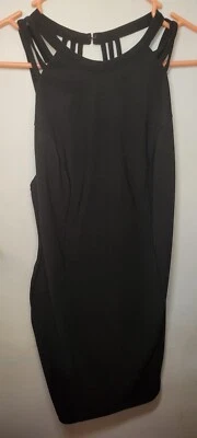 Vestido formal falda spandex espalda abierta negra calce ajustado talla grande Wet Seal para mujer Foto 1 de 3