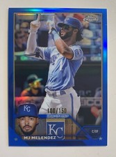 2023 Topps Chrome MJ Melendez Blue Parallel Card 151 100/150