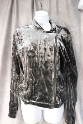 Moletom Mudd feminino cinza manga longa zíper completo motociclista tamanho XL - Imagem 1 de 3