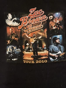 ZAC BROWN BAND Tour 2010 Vintage T-Shirt L Konzert Casey Driessen Wood Brothers - Bild 1 von 5