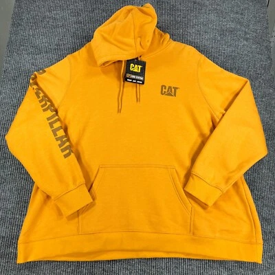 CAT Caterpillar Sudadera con Capucha Mujer 2X Amarilla Manga Larga Trabajo Nueva Foto 1 de 4