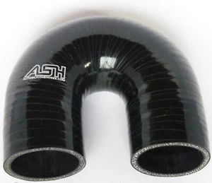 180°Grad, Silikonbogen, ID 19mm, Kühlerschlauch Bogen, LKK  - SCHWARZ - Bild 1 von 6