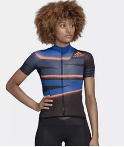 NWT Adidas $160 Adistar Cycling Jersey FJ6599 Tech Indigo Blue Women's, Sm B37 - Picture 1 of 5