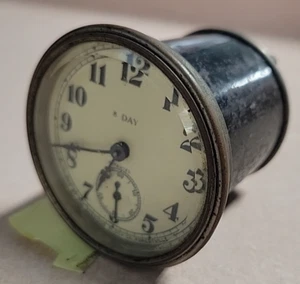 Antiguo reloj de automóvil Sessions 8 días montaje en tablero para piezas o reparación - Imagen 1 de 10
