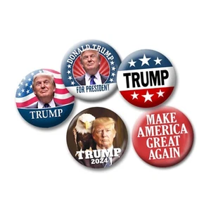5 Buttons - 1.5" Donald Trump Pins - 2024 Election President MAGA - Picture 1 of 3
