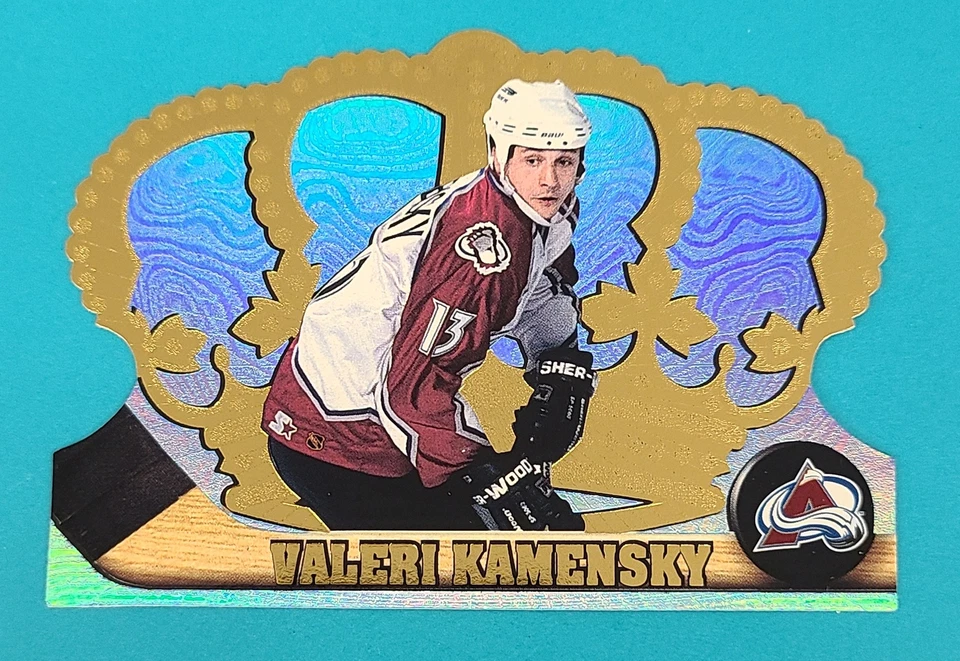 1997-98 Pacific Crown Royale Ice Blue Die-Cut #34 Valeri Kamensky HOCKEY Card I8 - Image 1 of 2