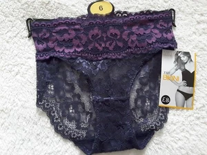 M&S Floral Lace Bikini in Indigo Mix Size 6 NEW WITH TAGS - Picture 1 of 3